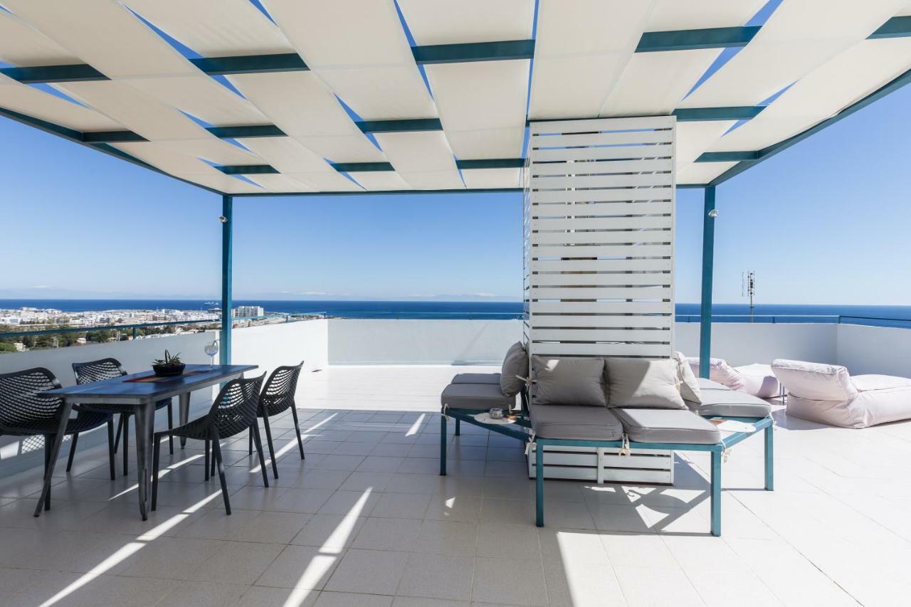 Groovy & Cozy Apt With Private Seaview Rooftop Terrace Rhodes City Bagian luar foto